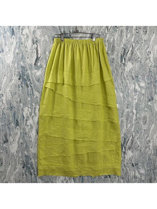 Bodil Dresses & Skirts - Designer Boho Lemonade Yellow Tiered Maxi Skirt (S)